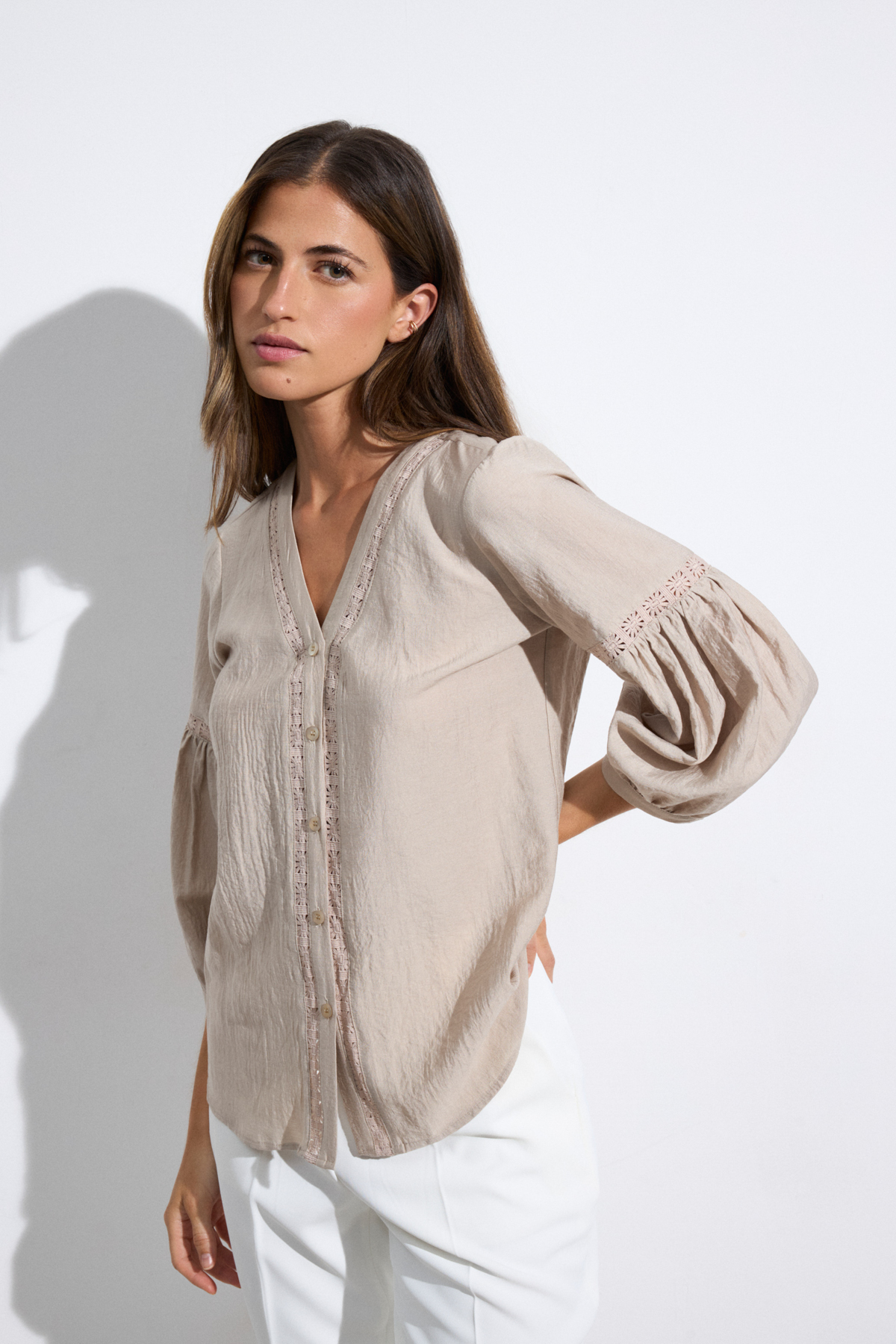 Camisa Helen Beige